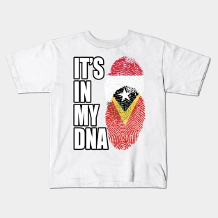 Hungarian And Timorese Mix Heritage DNA Flag Kids T-Shirt